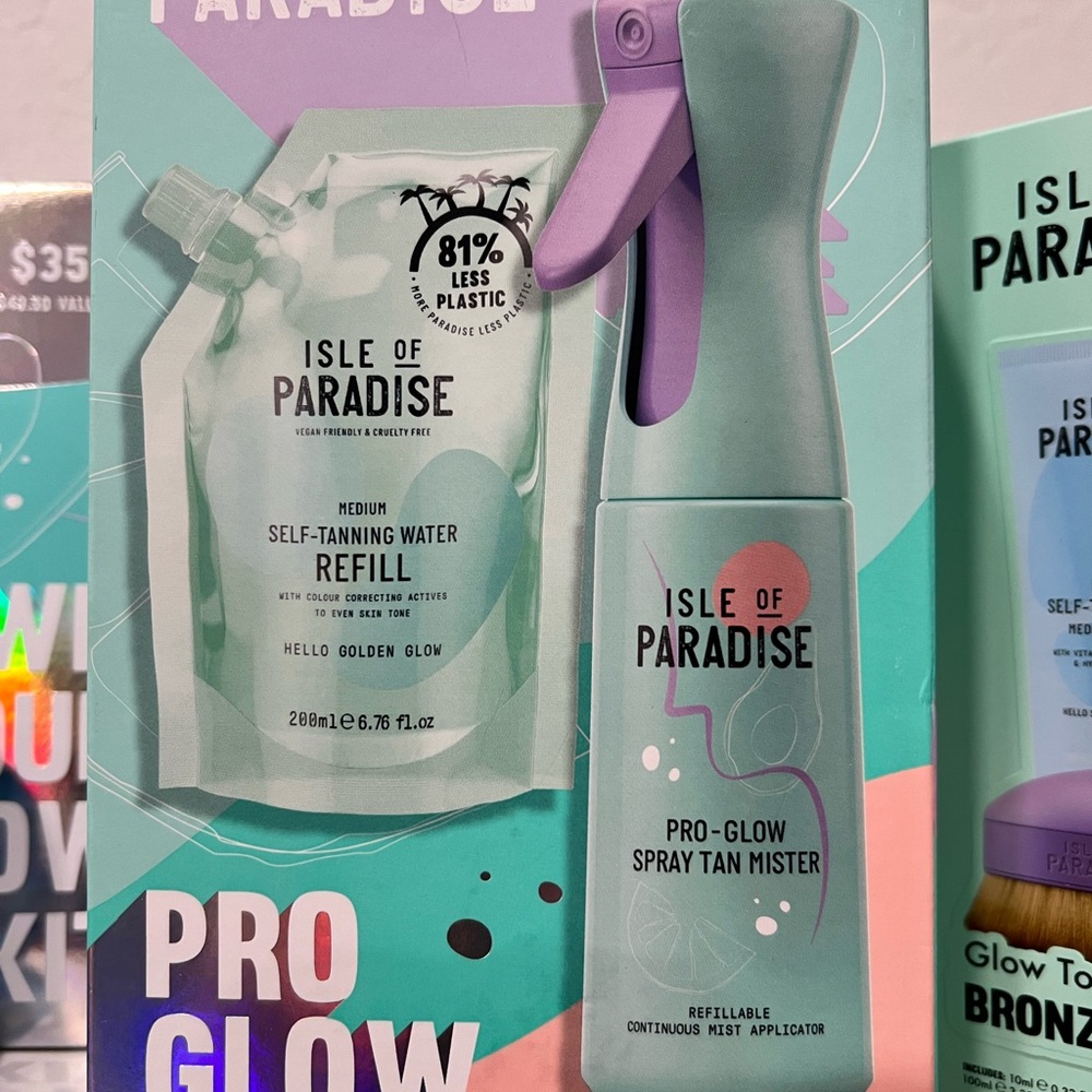 Isle of Paradise Pro Glow Spray Tan Mister - Medium Self-Tanning Water